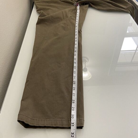 Mugsy Olives Chino Pants Mens 40/31 Green Stretch Slim Preppy School Casual Read - Picture 7 of 10